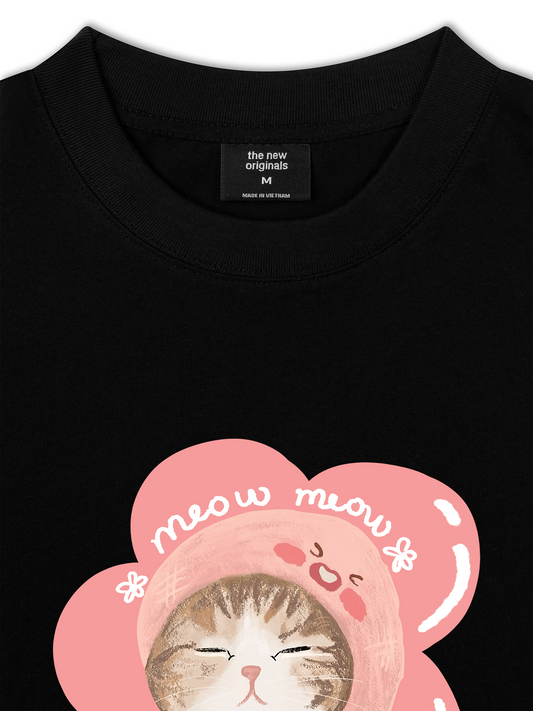 Áo Thun Relaxed Fit Flower Cat