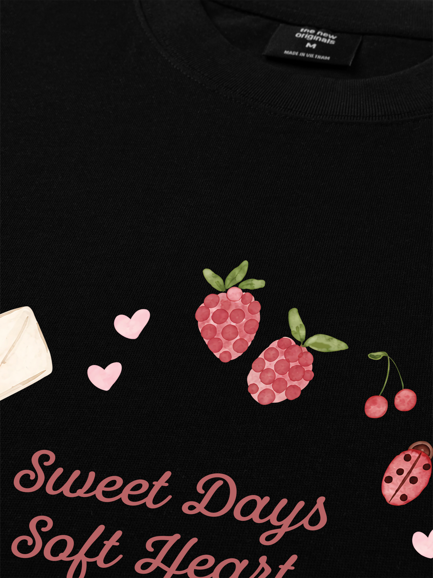 Áo Thun Relaxed Fit Soft Heart, Sweet Days