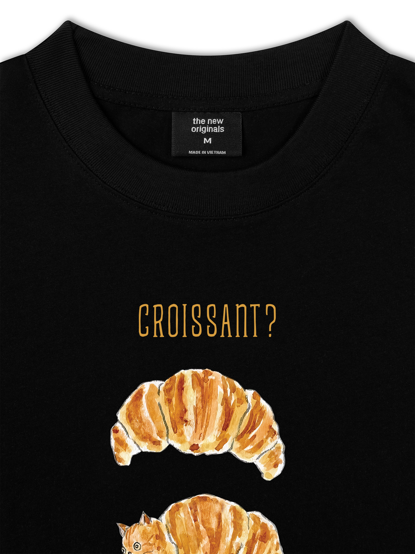 Áo Thun Relaxed Fit Croissant Cat