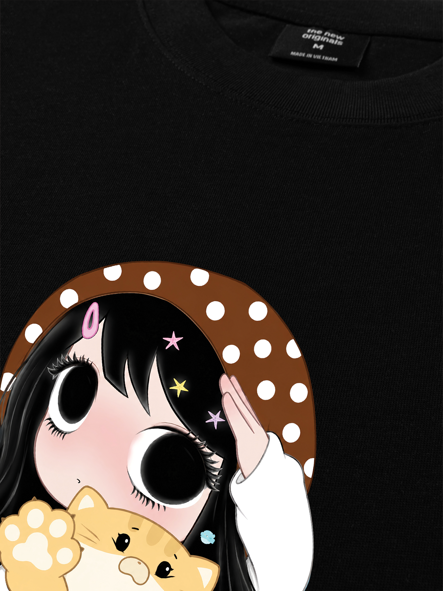 Áo Thun Relaxed Fit Little Girl Brown Dots