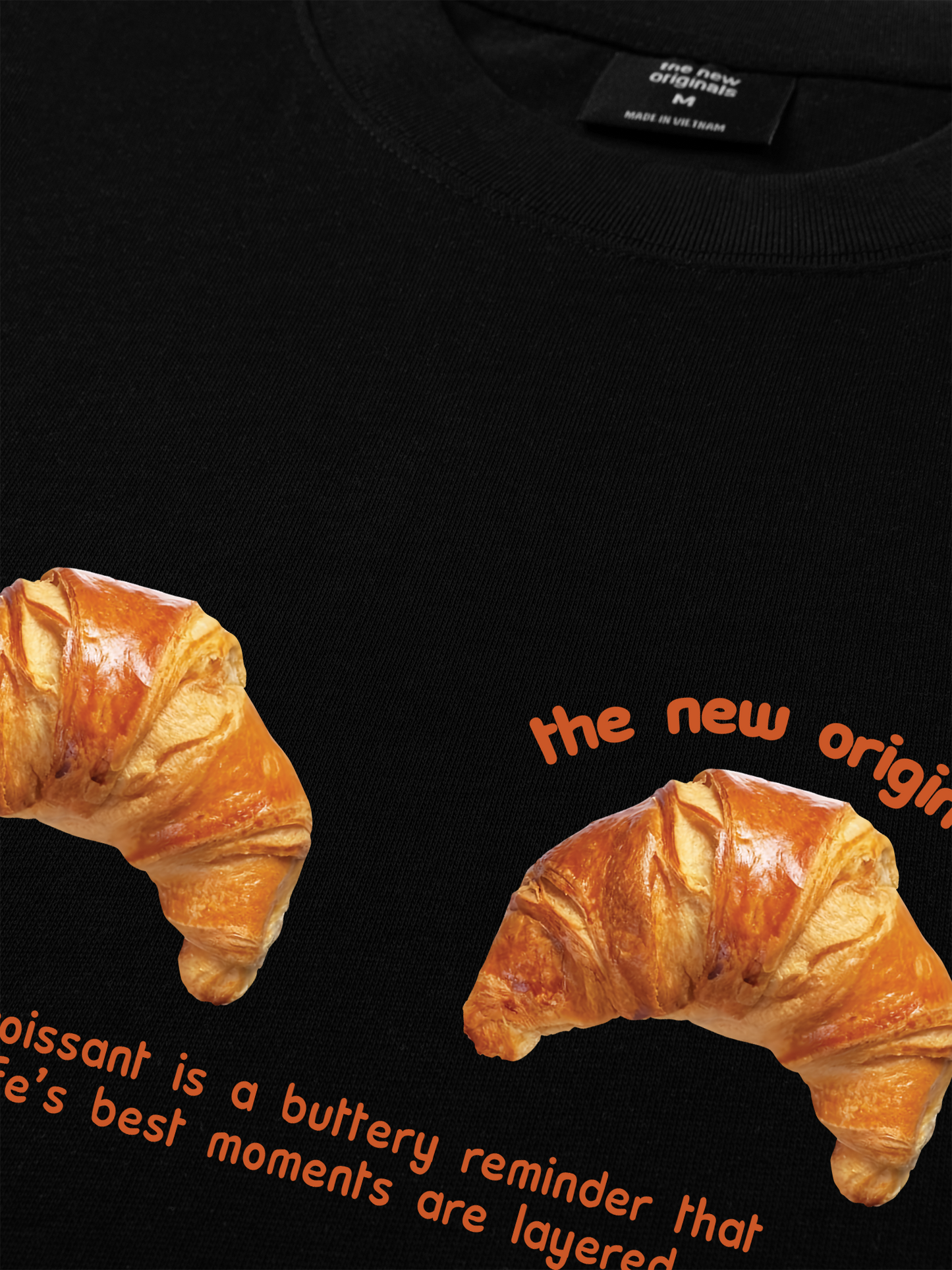 Áo Thun Relaxed Fit Croissant Quote