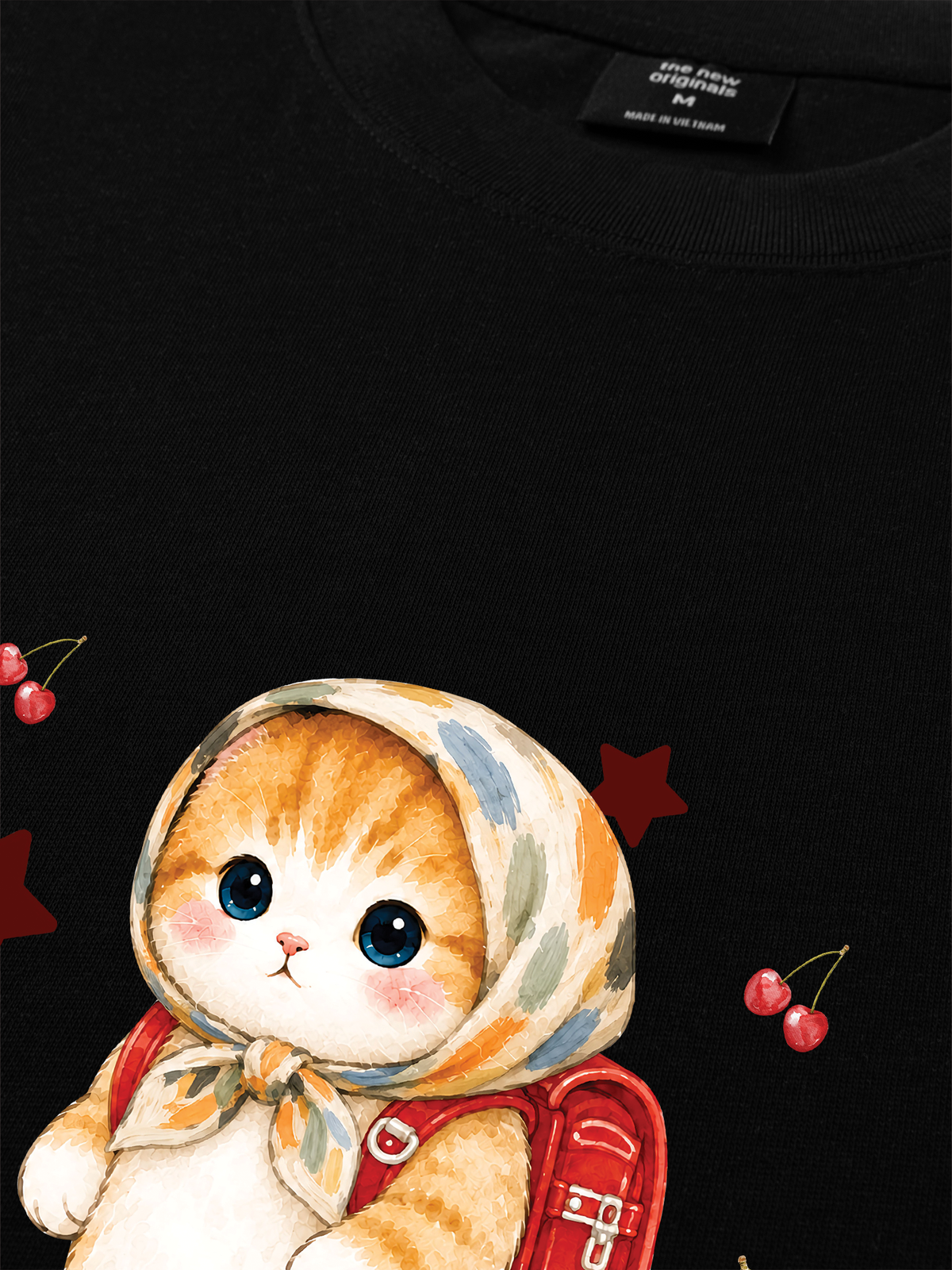 Áo Thun Relaxed Fit Pickleball Girl Meow Vitamin Meow Go School