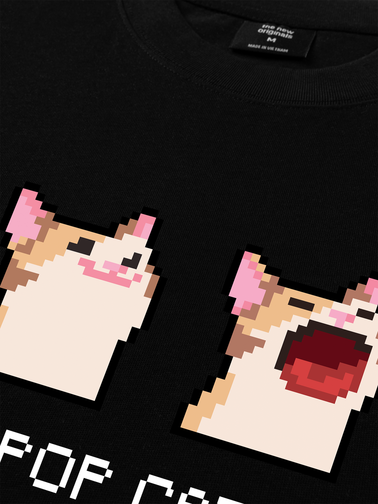 Áo Thun Relaxed Fit Pixel Universe Pop Cat