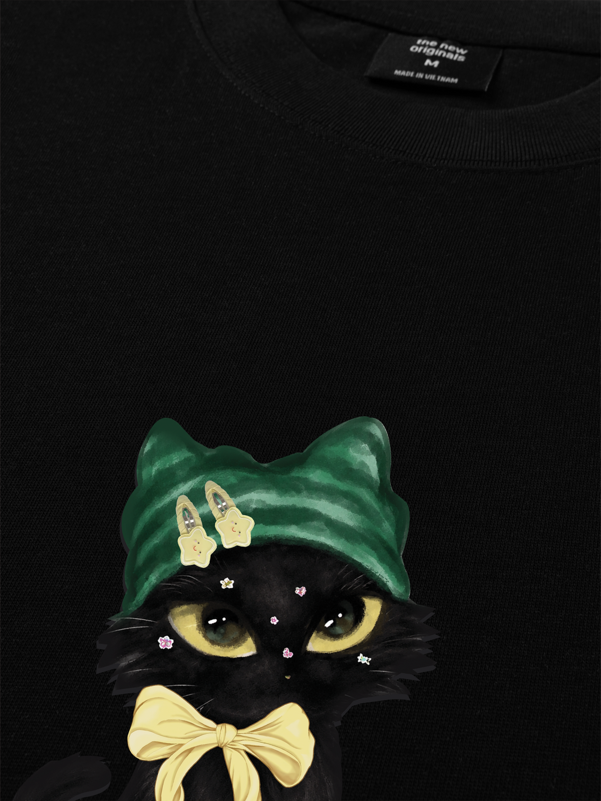 Áo Thun Relaxed Fit Black Cat Girl
