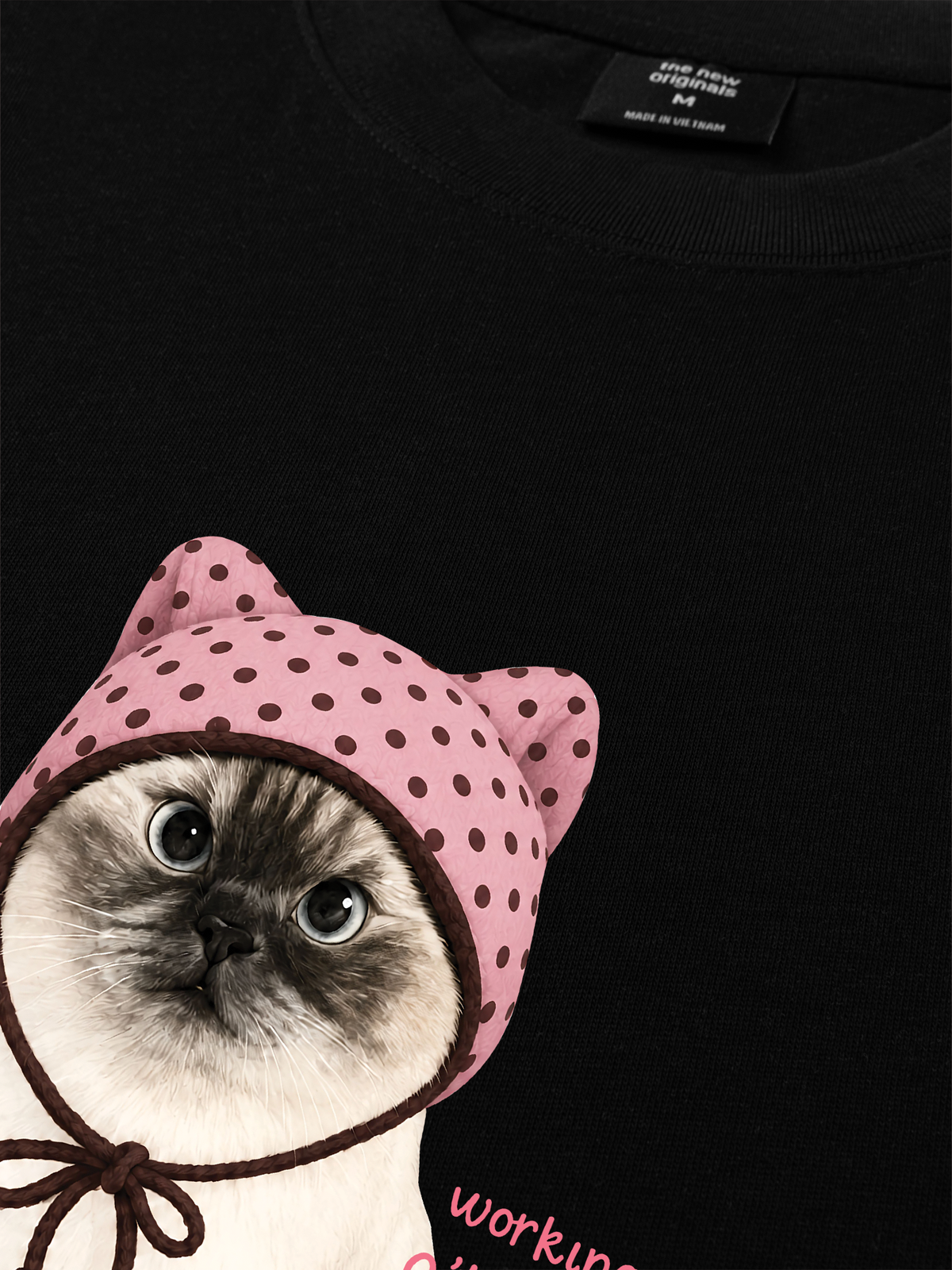 Áo Thun Relaxed Fit Working O'ttreats Pink Meow