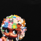 Áo Thun Relaxed Fit Colorful Plush Doll Head Cover Cartoon Girl