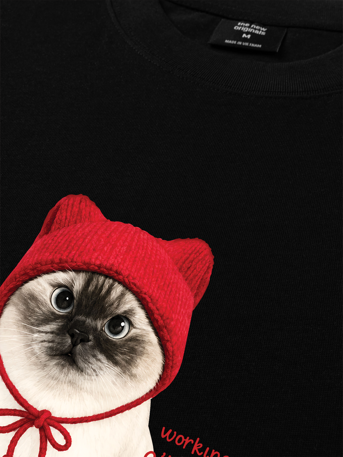 Áo Thun Relaxed Fit Working O'ttreats Red Meow