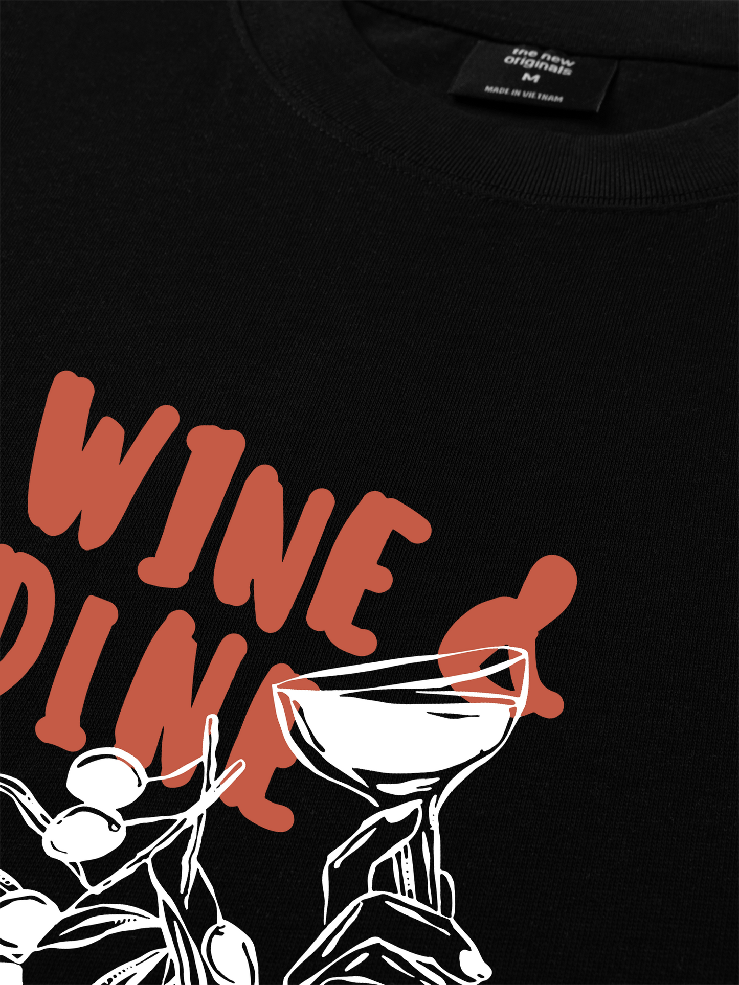 Áo Thun Relaxed Fit WINE & DINE