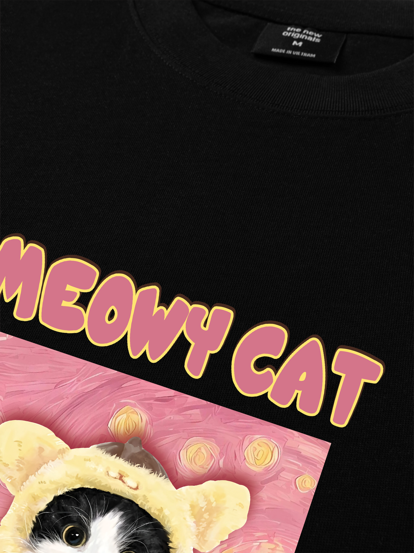 Áo Thun Relaxed Fit Meowy Cat Vicent