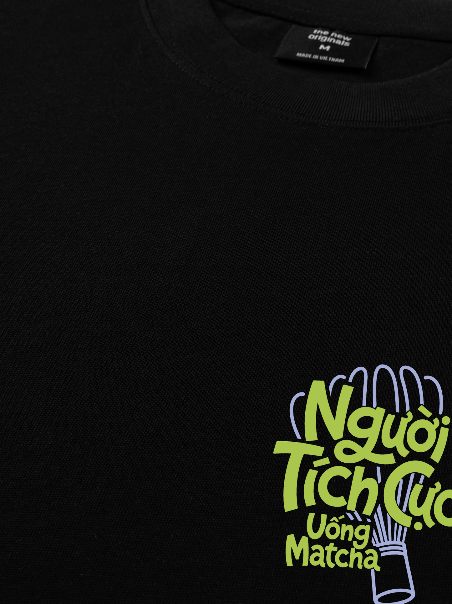 Áo Thun Relaxed Fit Người Tích Cực Uống Matcha