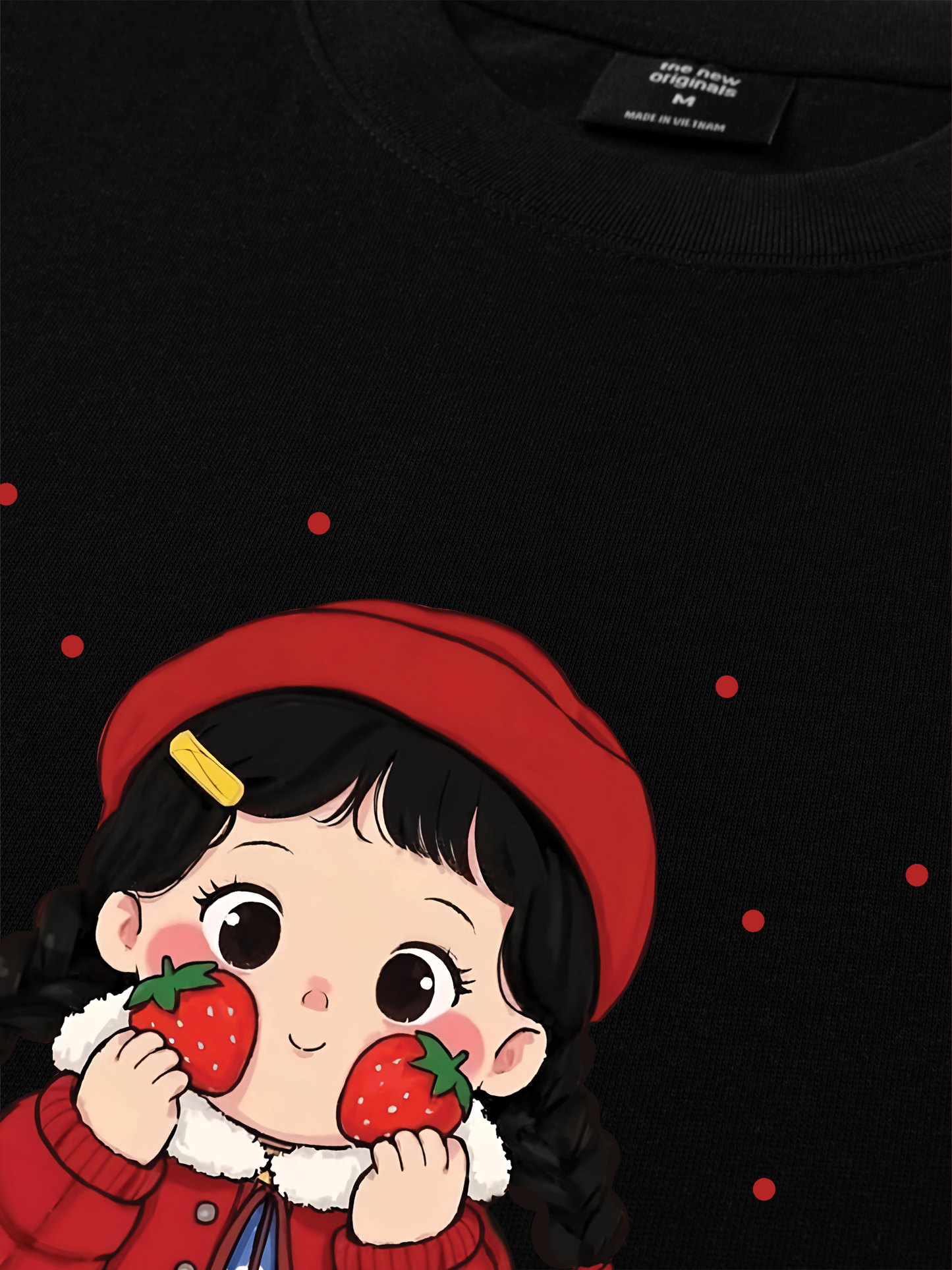 Áo Thun Relaxed Fit Dolly Girl Cute Strawberry Girl