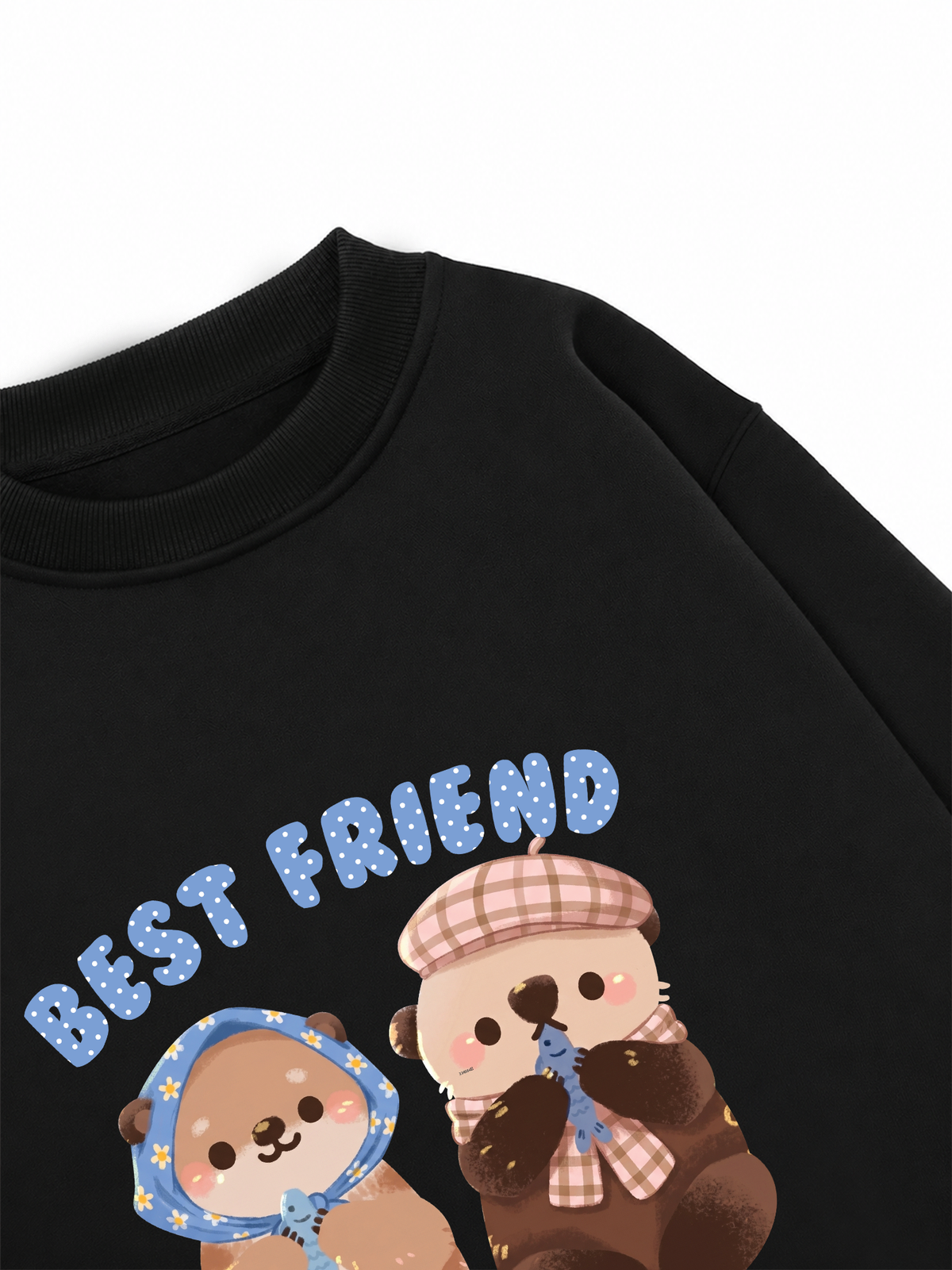 Áo Sweater Nỉ Hai Da Animal Best Friend Beaver