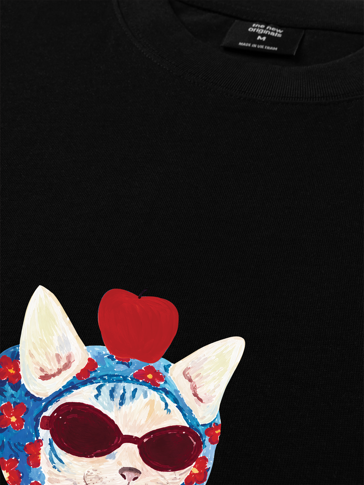 Áo Thun Relaxed Fit Kitten Day Meow With Apple