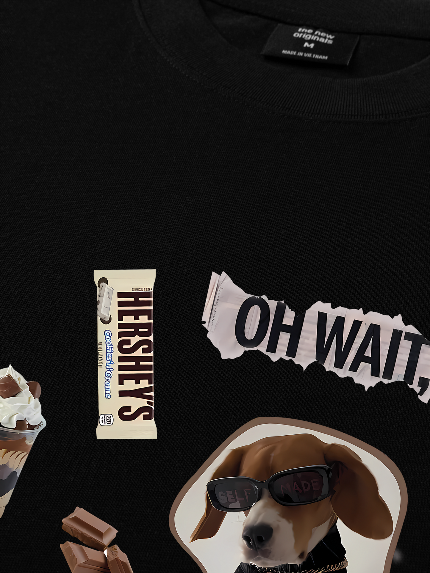 Áo Thun Relaxed Fit Sweet Pastry Cute Puppy Chocolate
