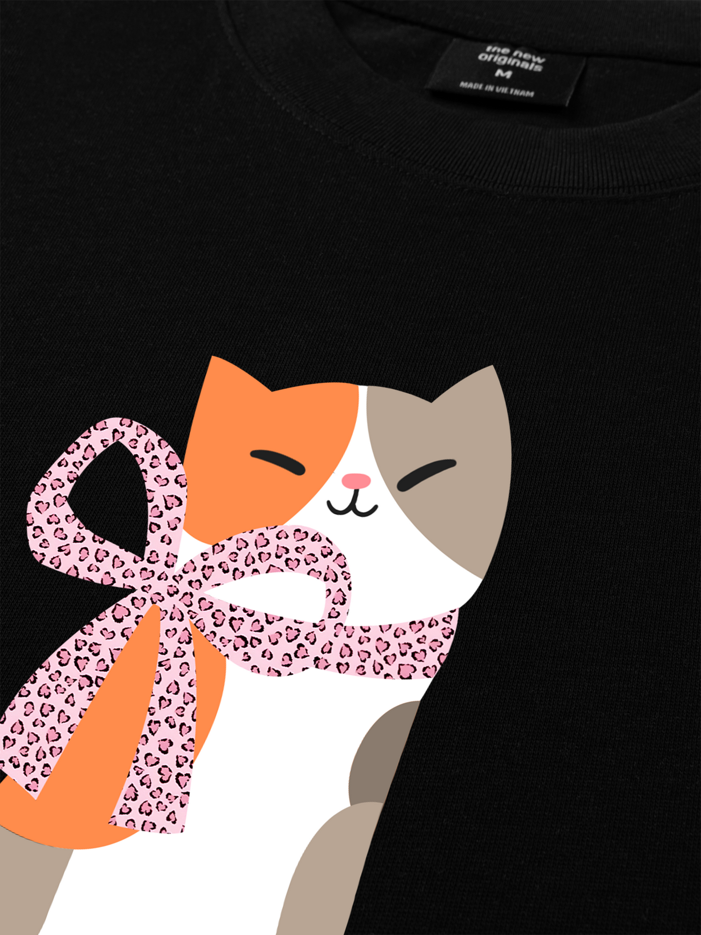 Áo Thun Relaxed Fit Daily Cuties Meow & Bow