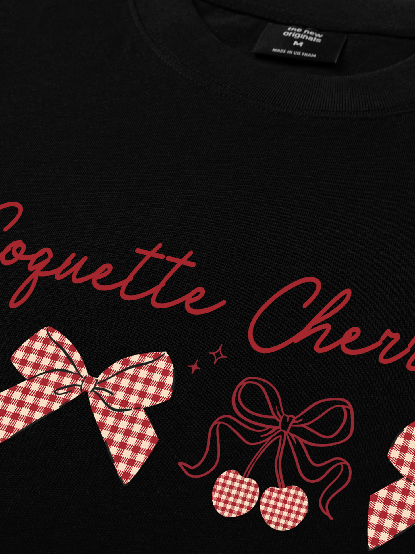 Áo Thun Relaxed Fit Daily Cuties Coquette Cherries