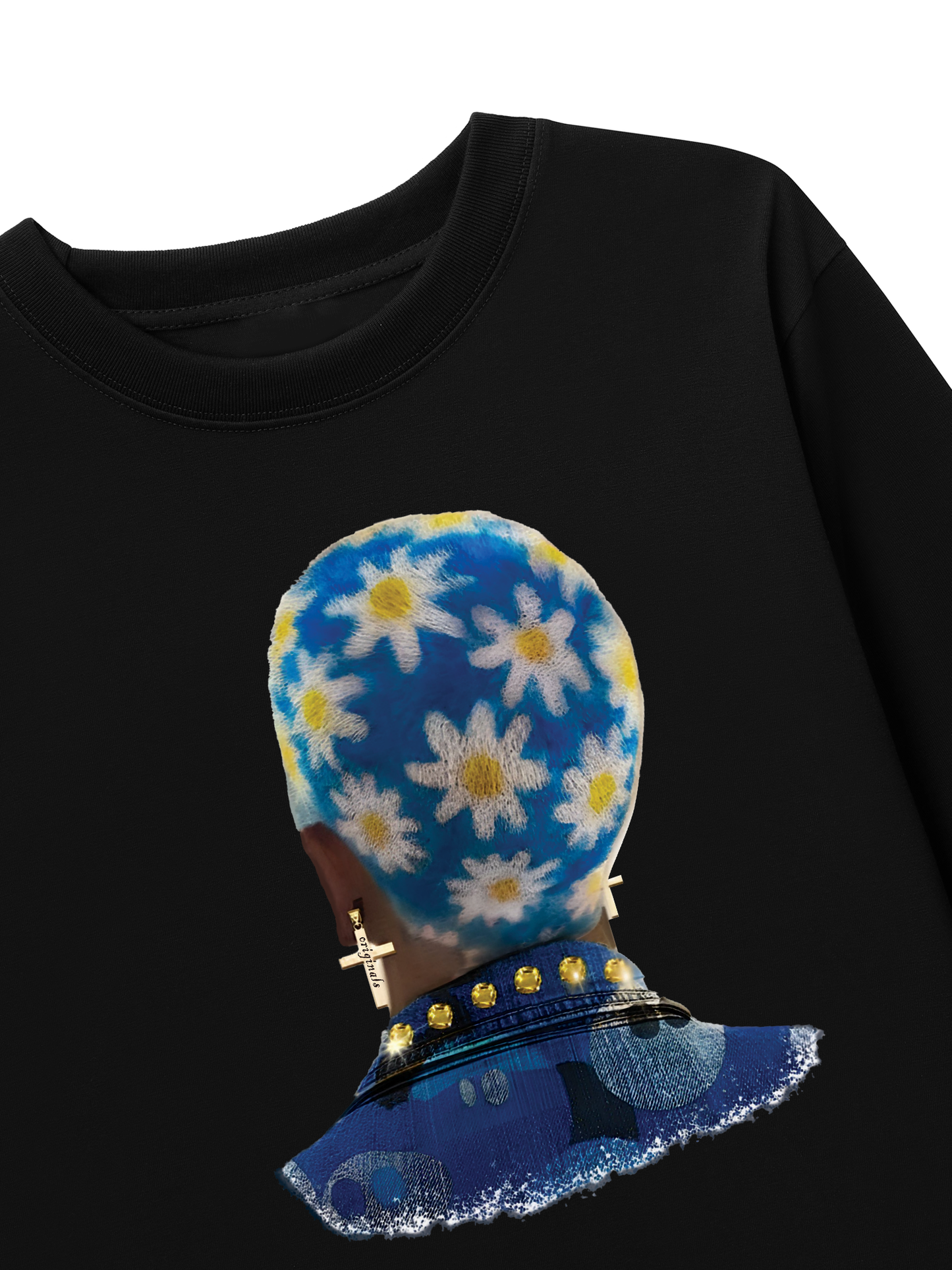 Áo Thun Dài Tay Blue Daisy Hairstyle