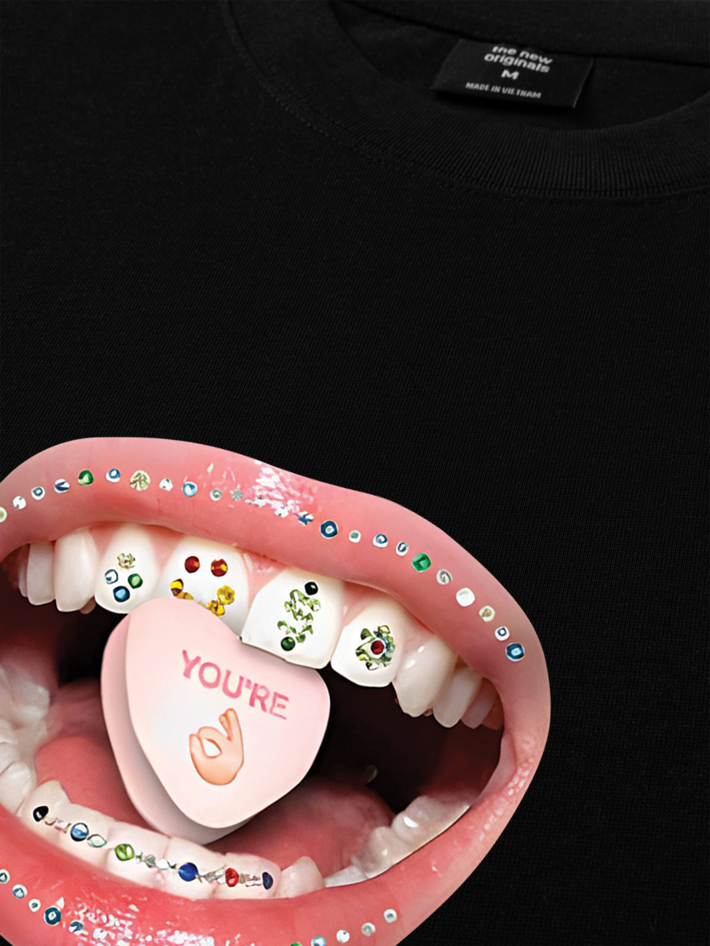 Áo Thun Relaxed Fit Diamond Grills Pills