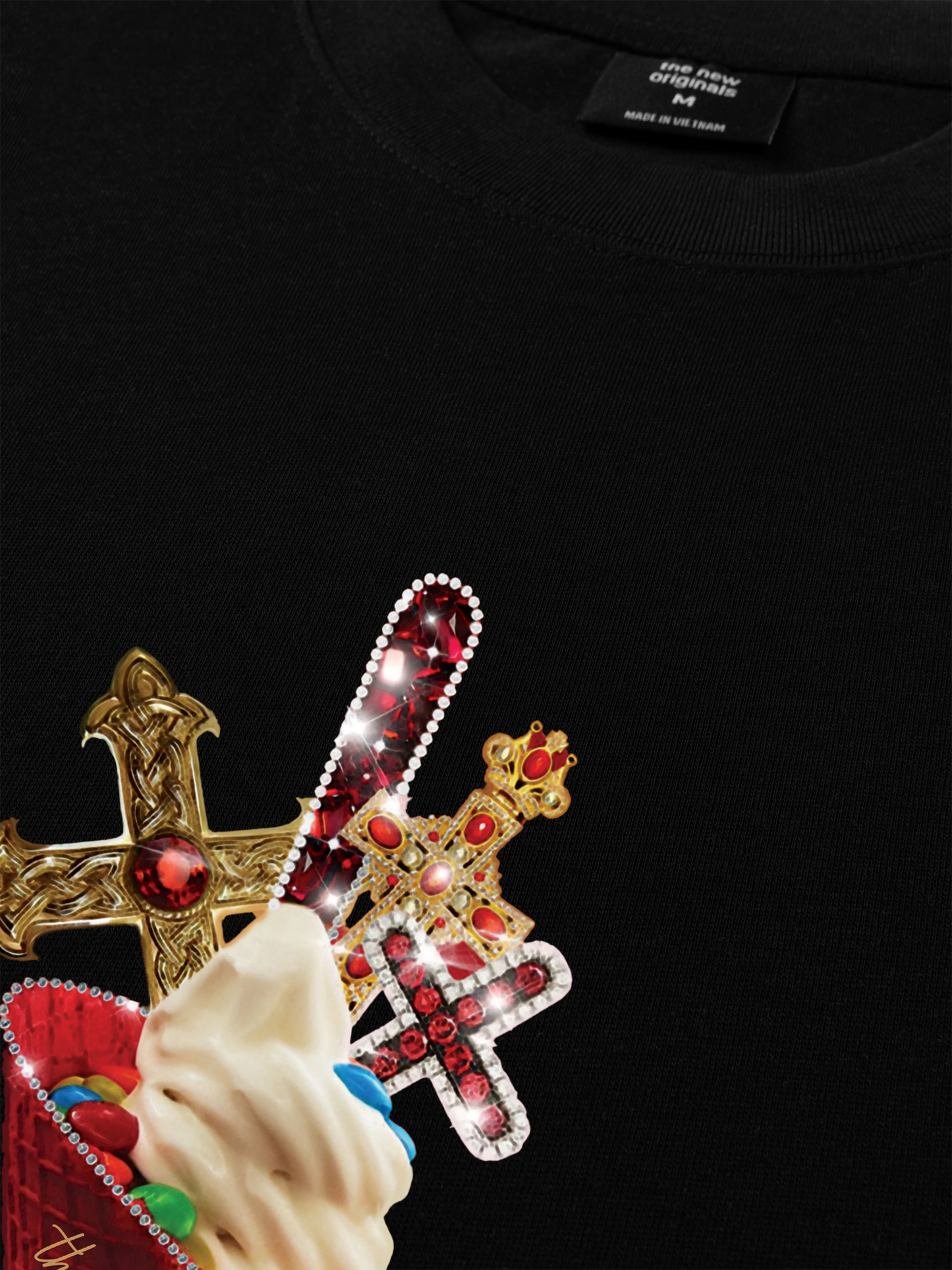 Áo Thun Relaxed Fit Gem Cross Ice Cream