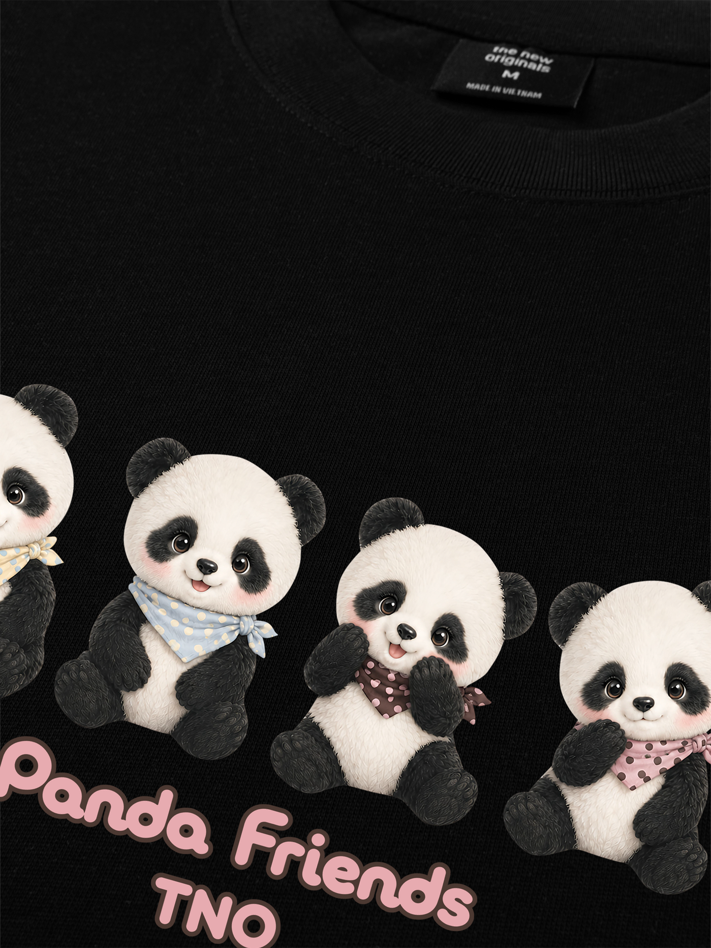 Áo Thun Relaxed Fit Panda Friends