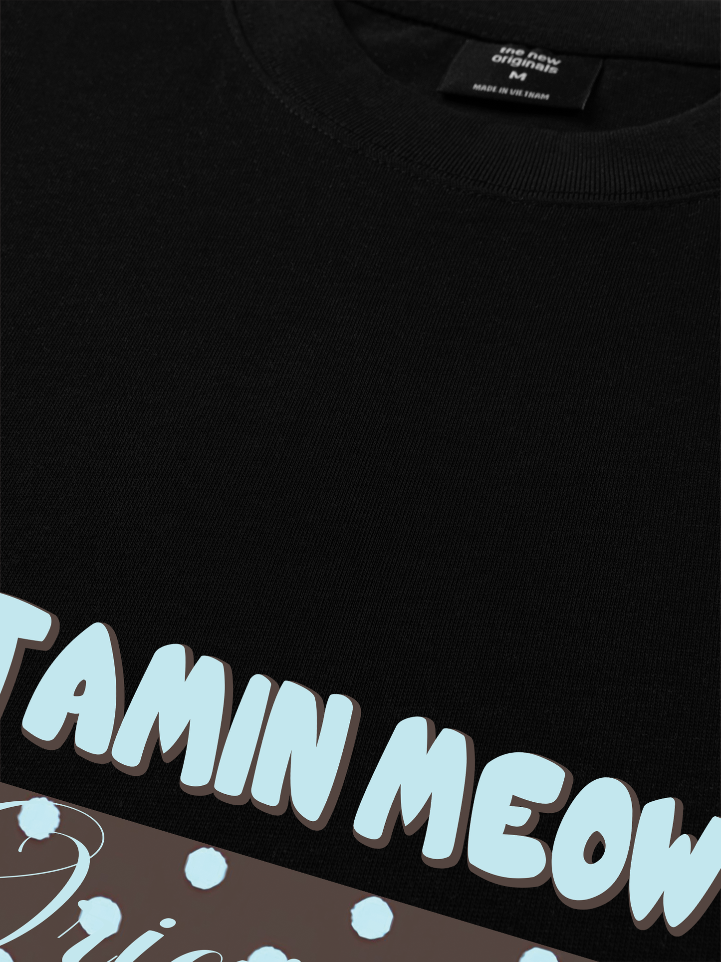 Áo Thun Relaxed Fit Vitamin Meow Blue Tiffany