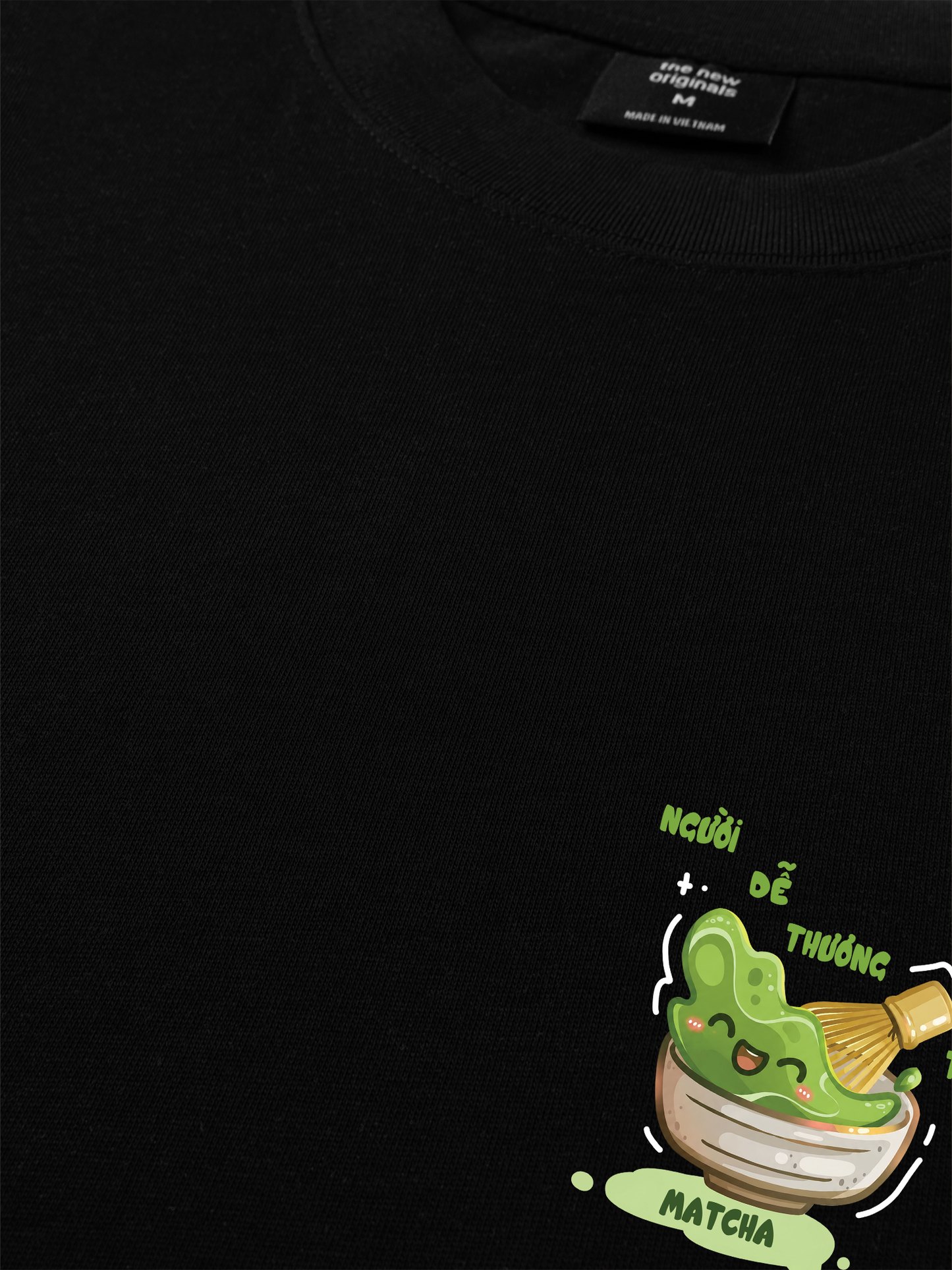 Áo Thun Relaxed Fit Người Dễ Thương Thích Matcha