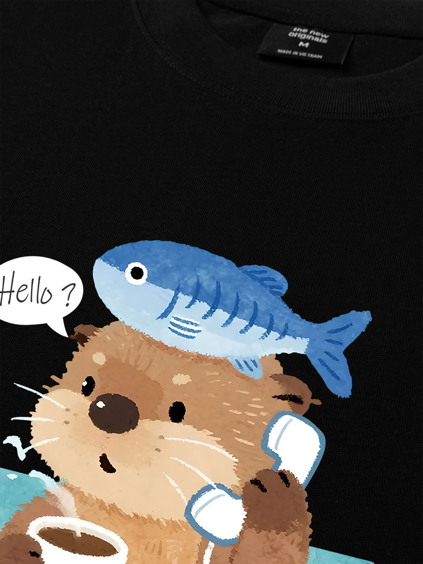 Áo Thun Relaxed Fit Daily Cuties Otter Answer The Phone