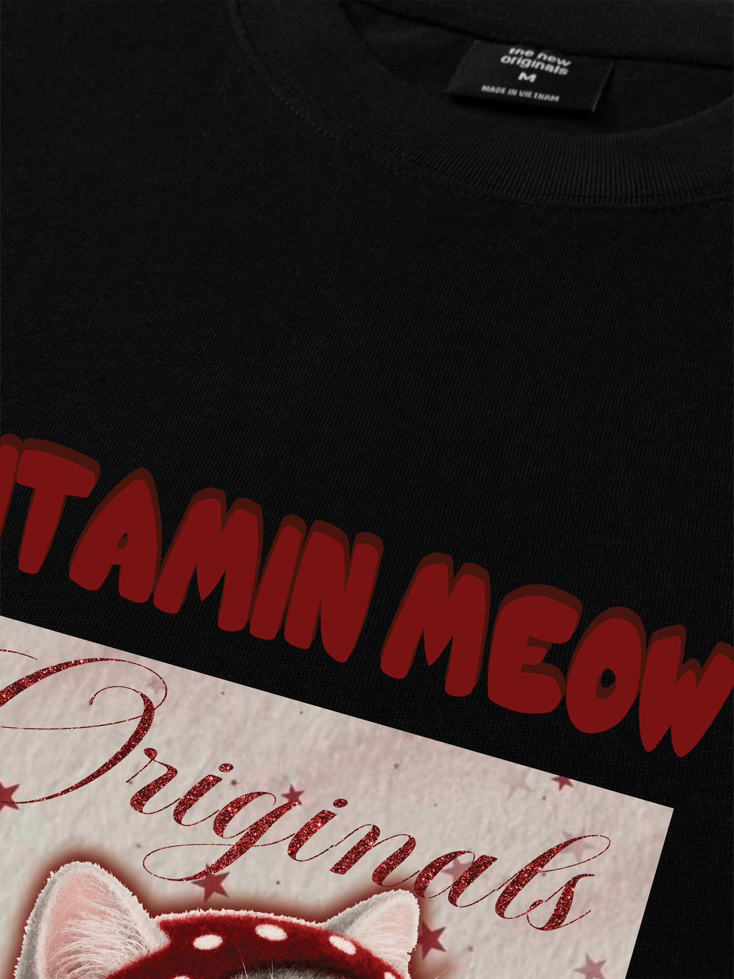 Áo Thun Relaxed Fit Red Vitamin Meow