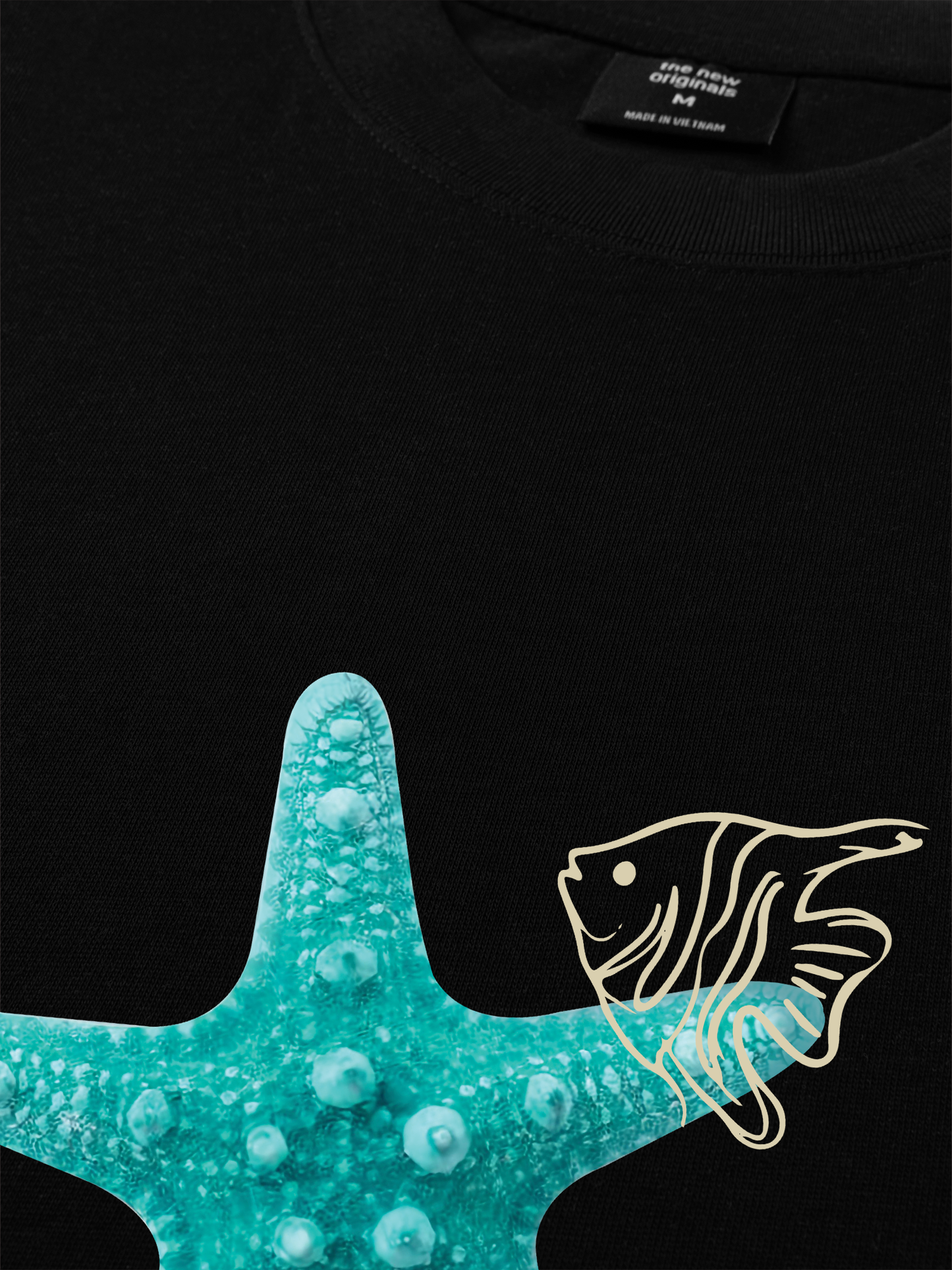 Áo Thun Relaxed Fit  Blue Tiffany Starfish