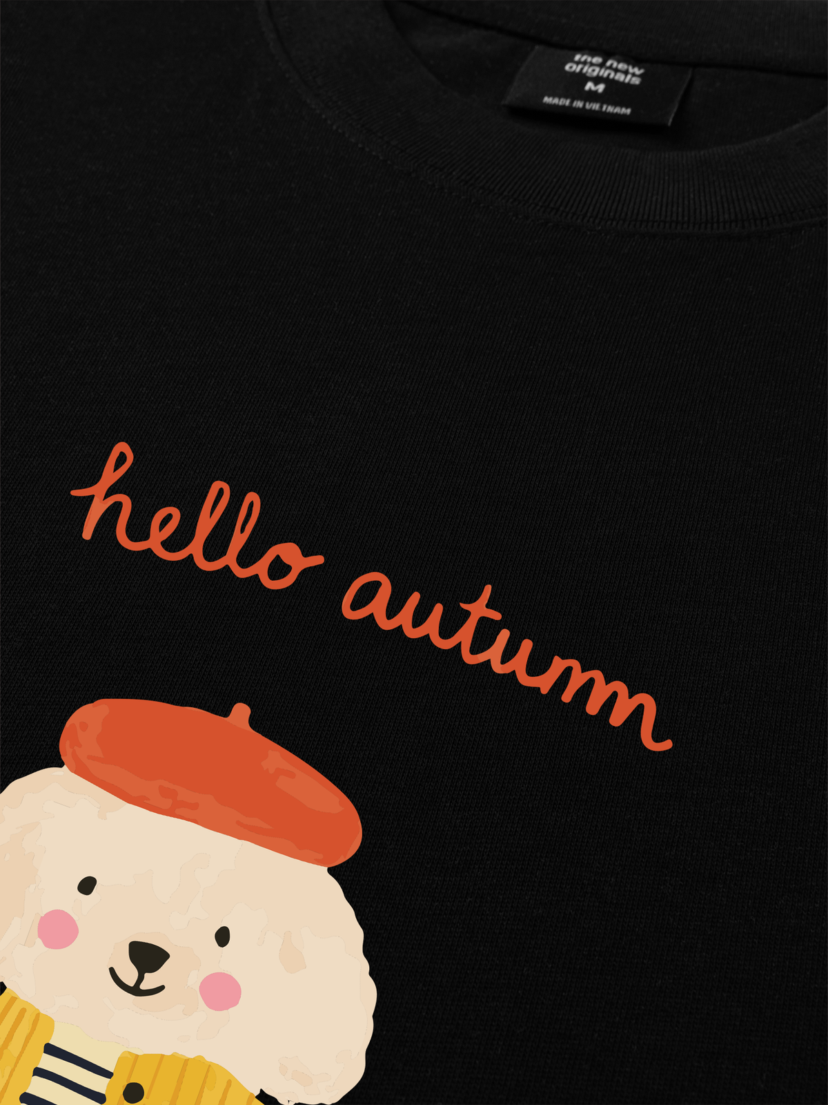 Áo Thun Relaxed Fit Hello Autumn Puppy