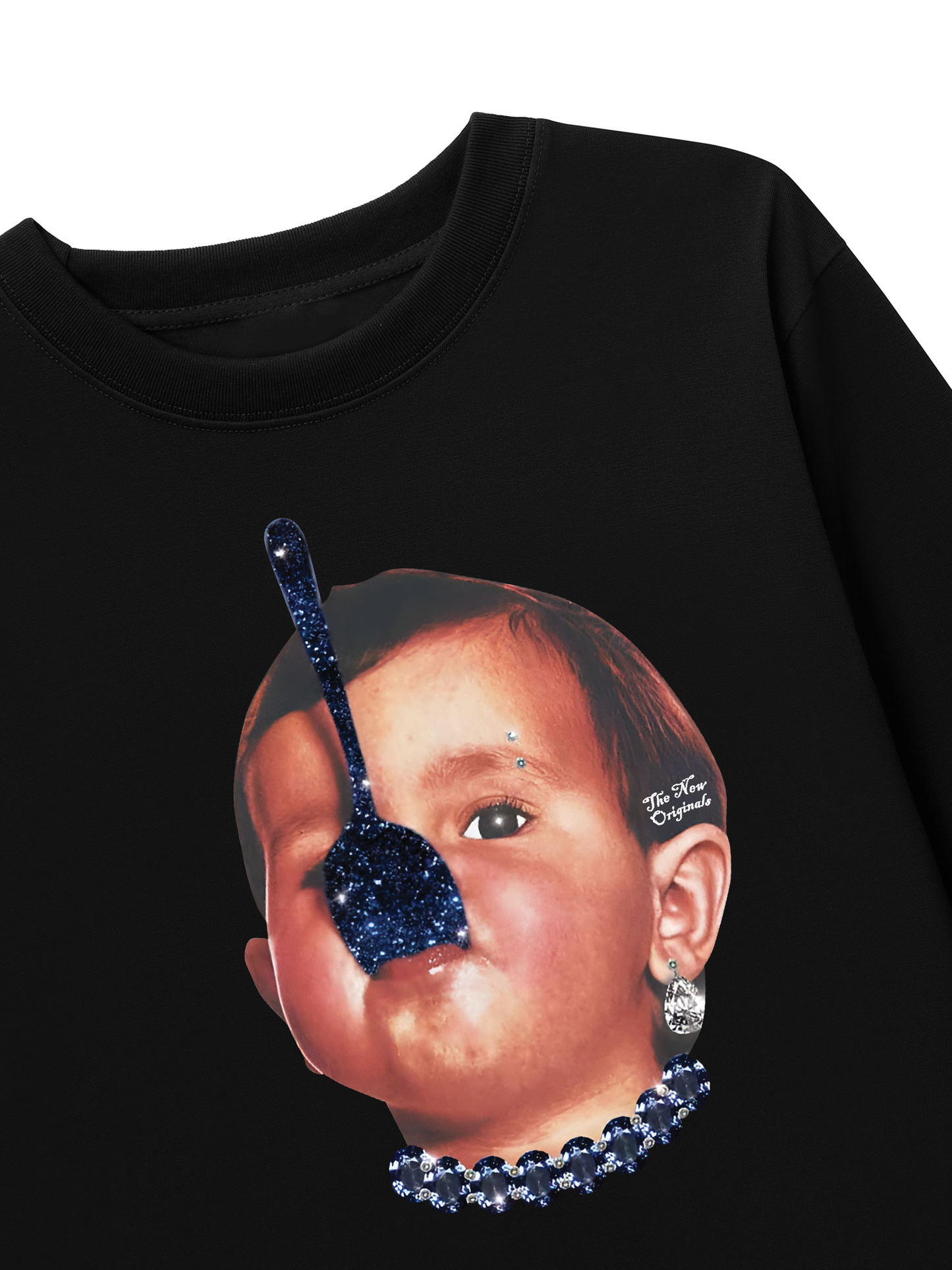 Áo Thun Dài Tay Funny Spoon-covered face boy