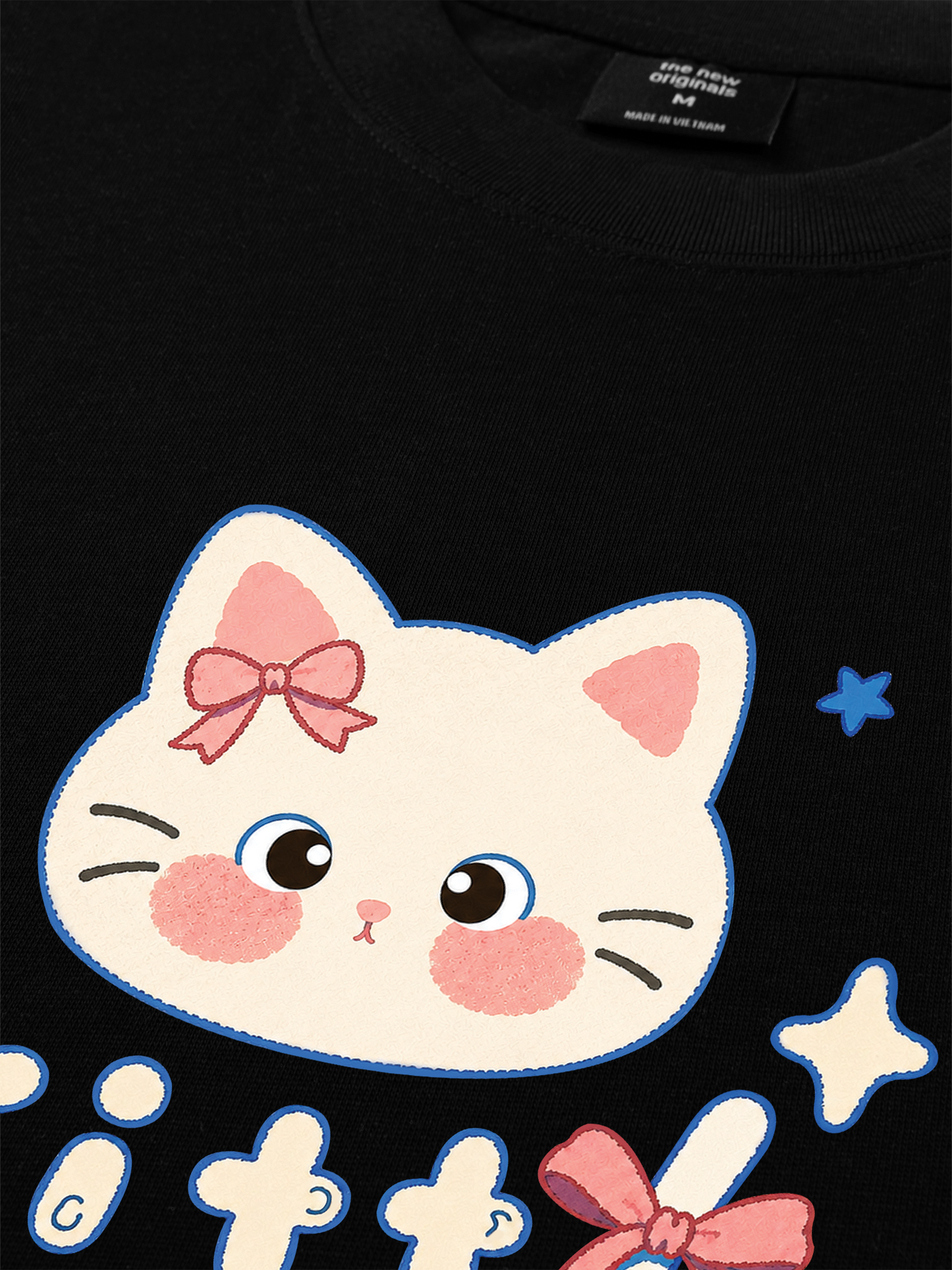 Áo Thun Relaxed Fit Blue Kitty