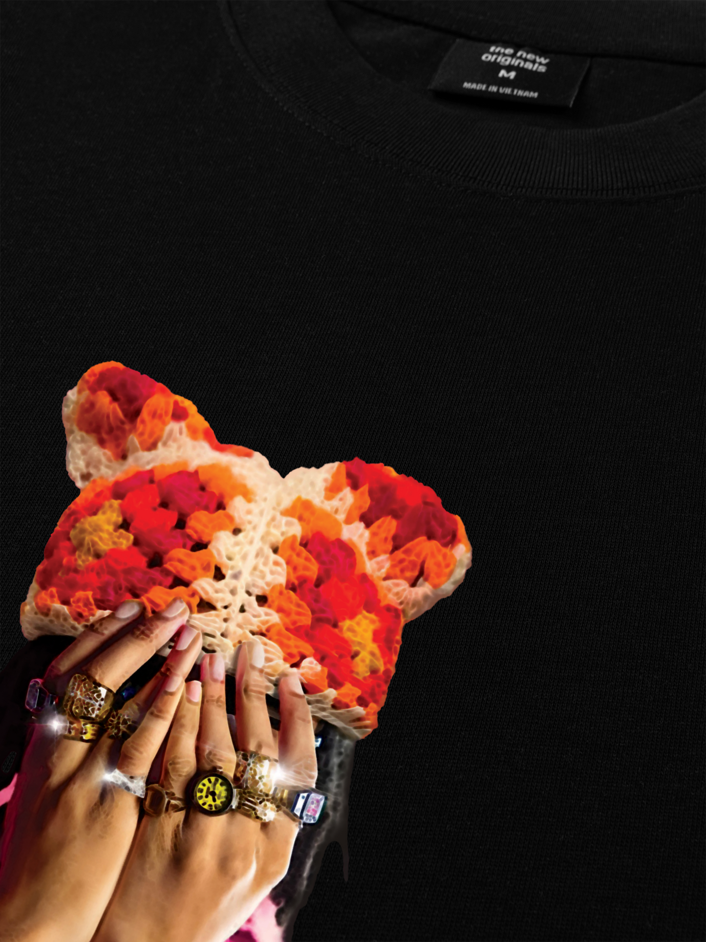 Áo Thun Relaxed Fit Jewel Ring & Orange Kitty Cap Wash