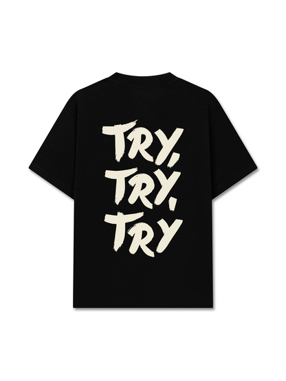 Áo Thun Relaxed Fit Try,Try,Try