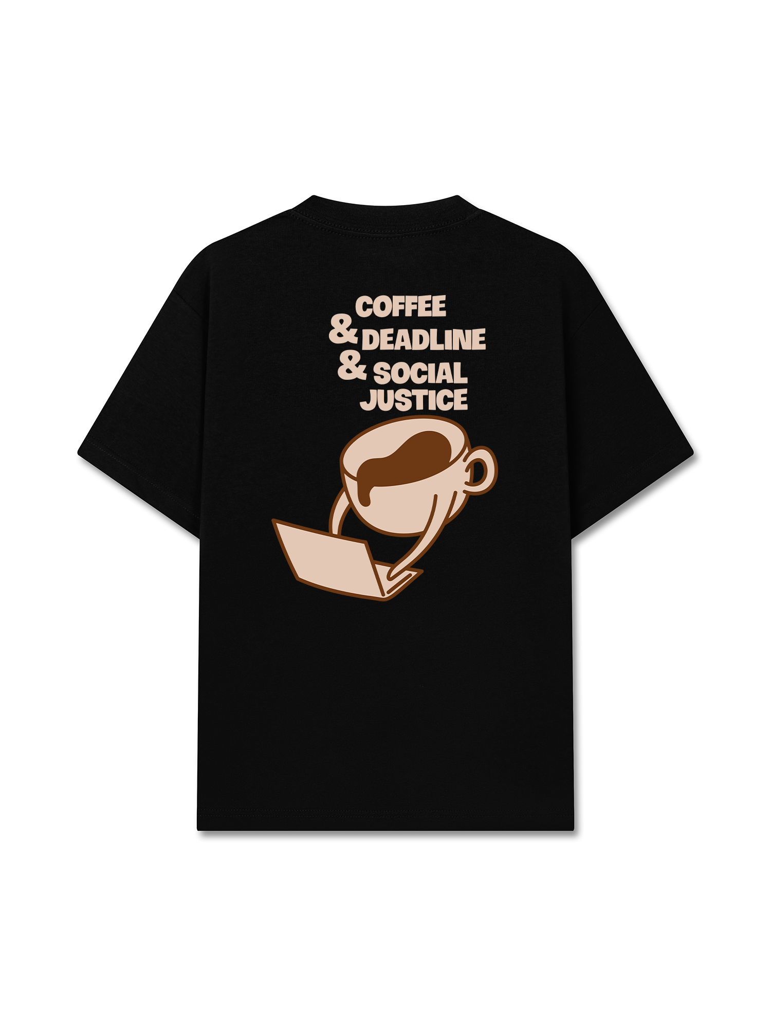 Áo Thun Relaxed Fit Coffee & Deadline