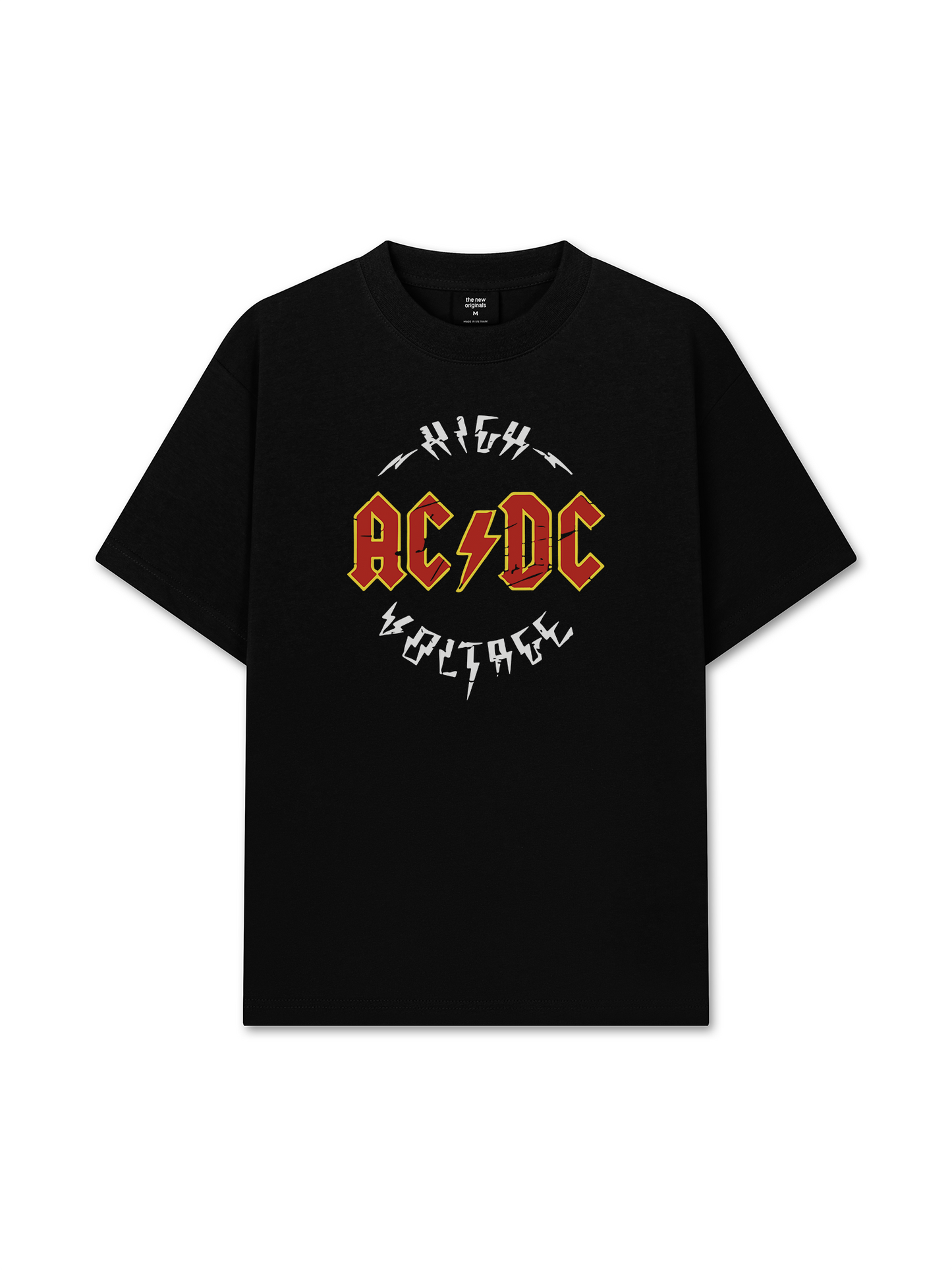 Áo Thun Relaxed Fit Music Rock AC DC High Voltage