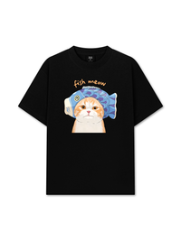 Áo Thun Relaxed Fit Fish Meow