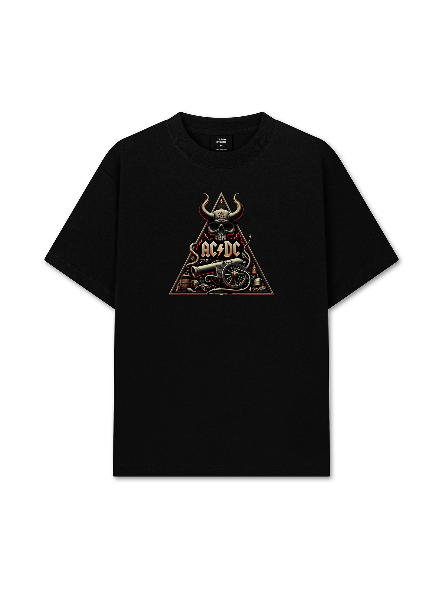 Áo Thun Relaxed Fit AC DC Logo Skull Cannon
