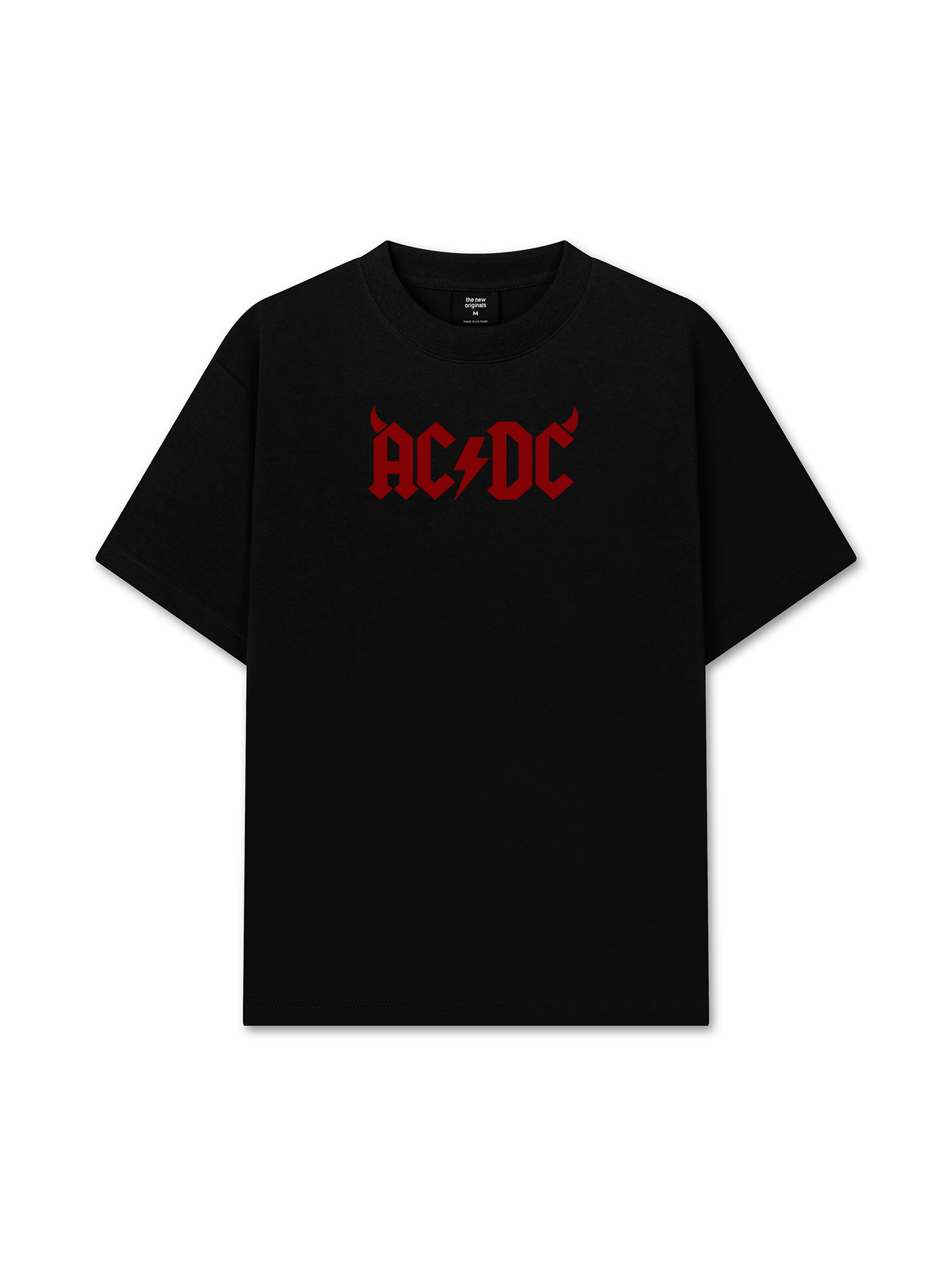Áo Thun Relaxed Fit Music Rock AC DC Hell Logo Basic