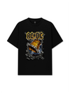 Áo Thun Relaxed Fit Music Rock AC DC Hell's Bell Rock Or Bust