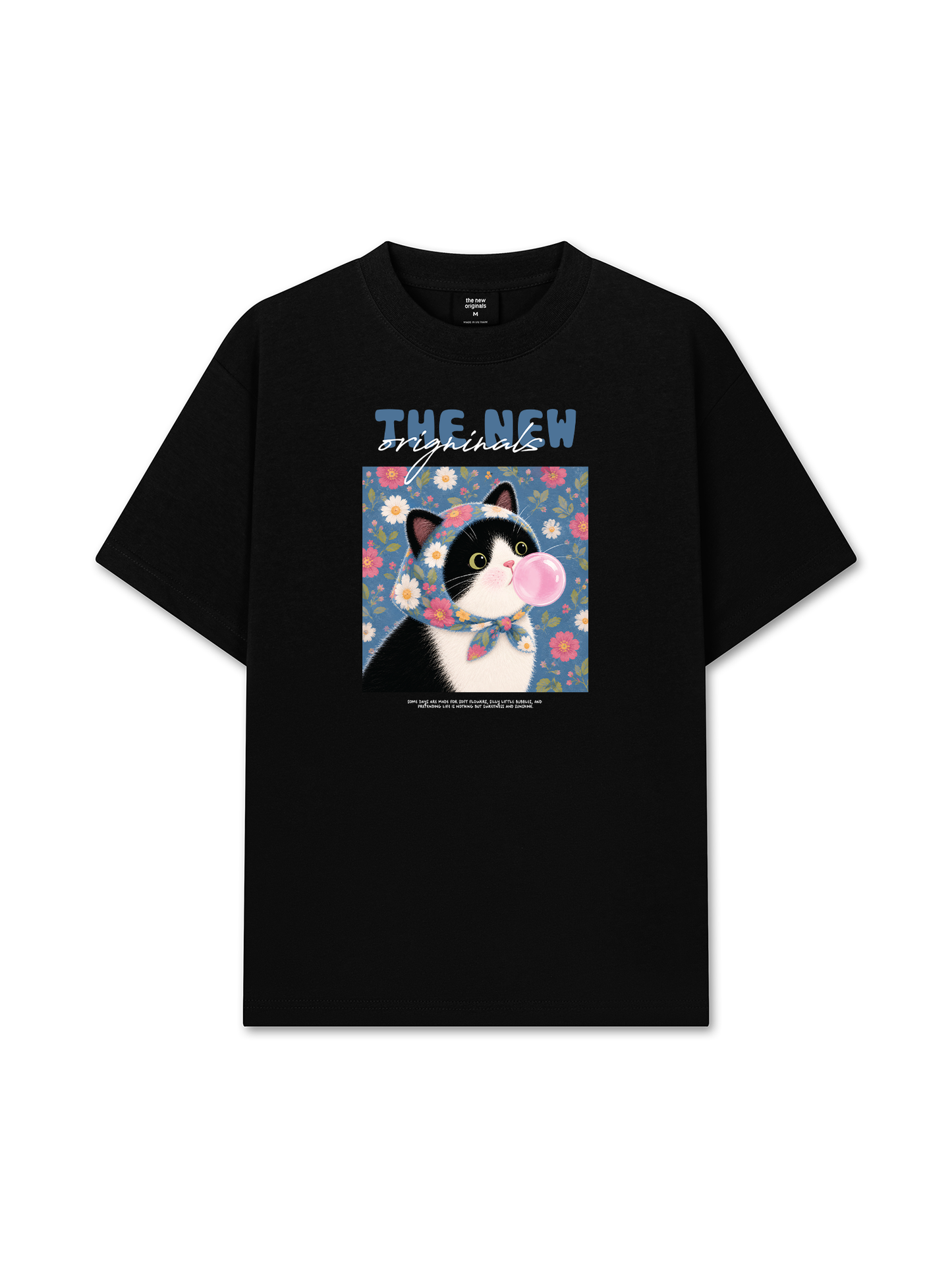 Áo Thun Relaxed Fit Pink Bubble Meow