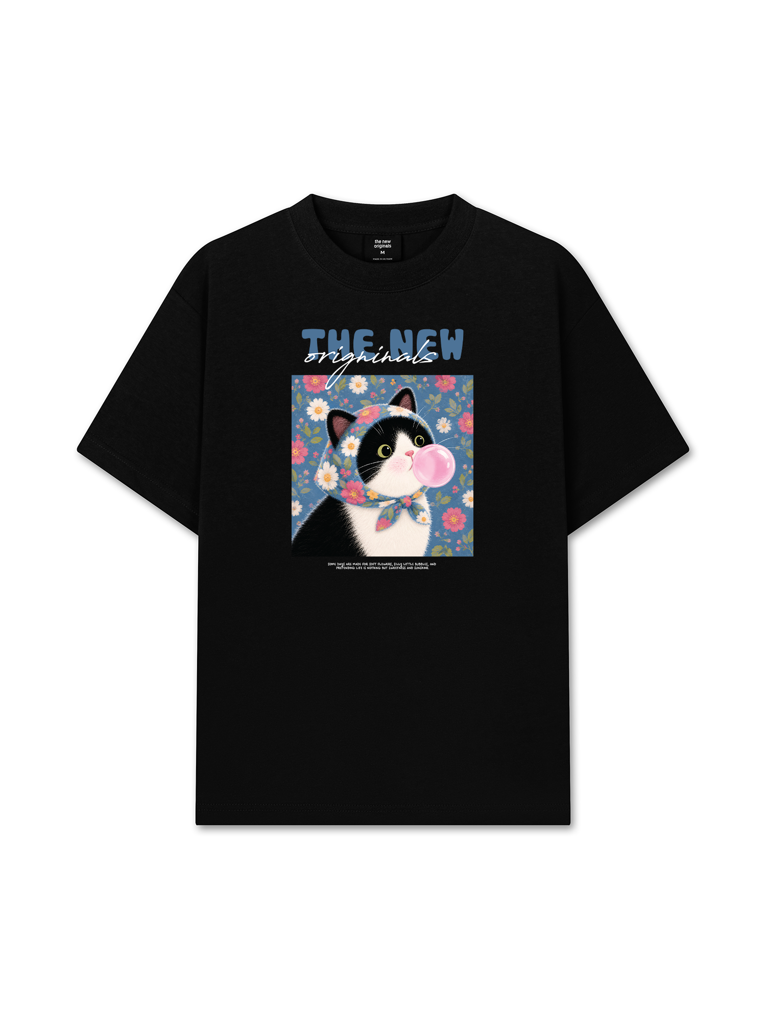 Áo Thun Relaxed Fit Pink Bubble Meow