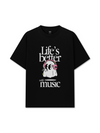 Áo Thun Relaxed Fit Life's Better With Music