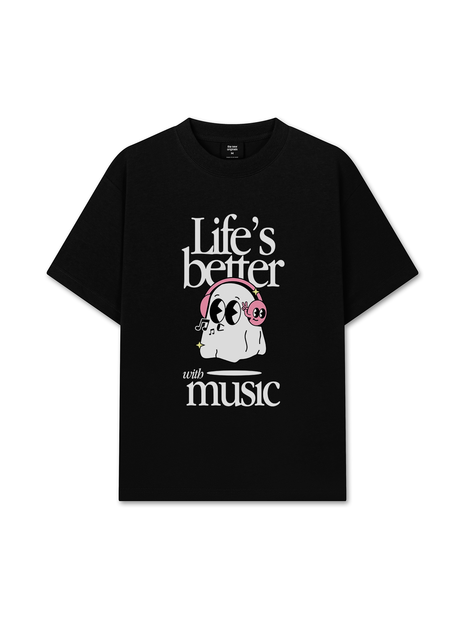 Áo Thun Relaxed Fit Life's Better With Music
