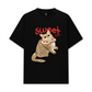 Áo Thun Relaxed Fit Animal Mood Strawberry Bread Cat