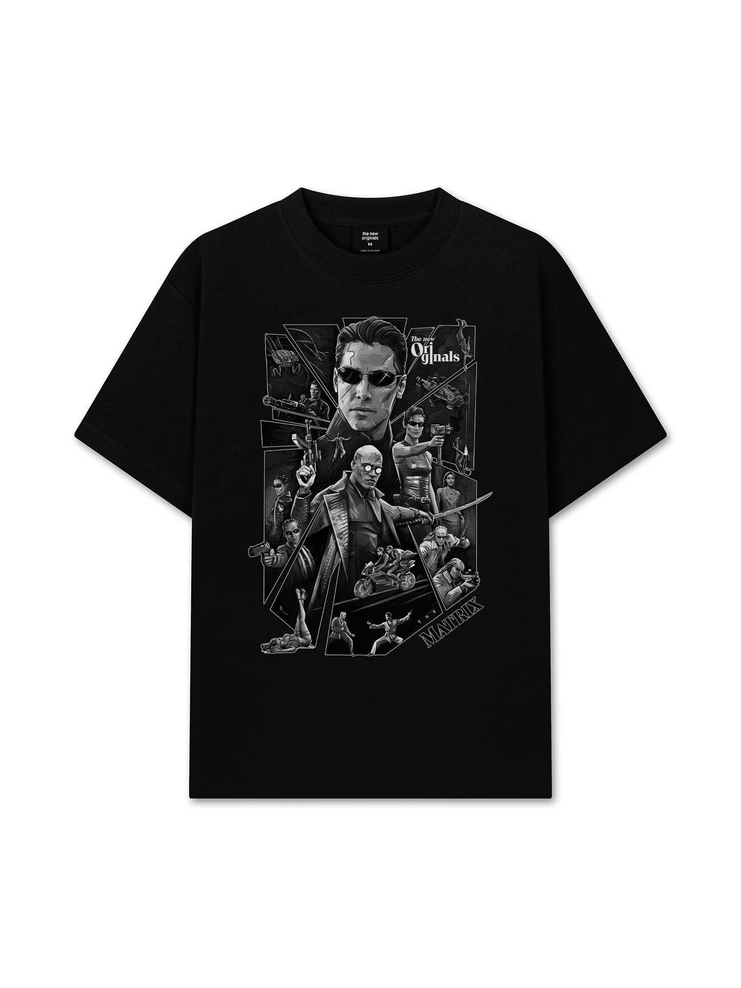 Áo Thun Relaxed Fit Movie Matrix Black And White
