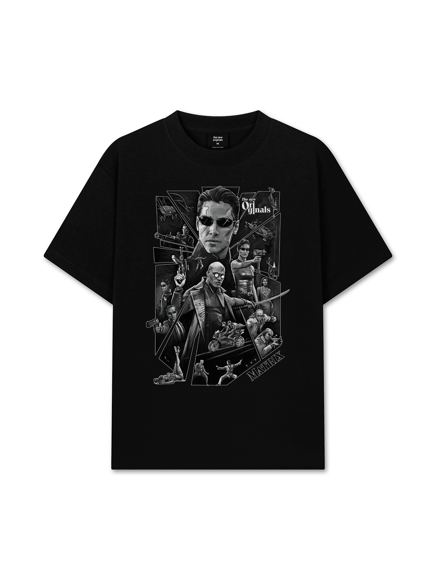 Áo Thun Relaxed Fit Movie Matrix Black And White