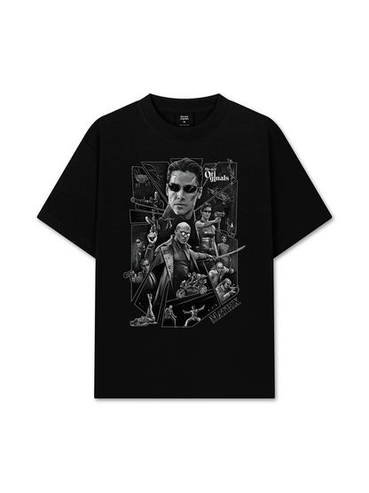 Áo Thun Relaxed Fit Movie Matrix Black And White
