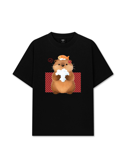 Áo Thun Relaxed Fit Animal Mood Bubble Beaver