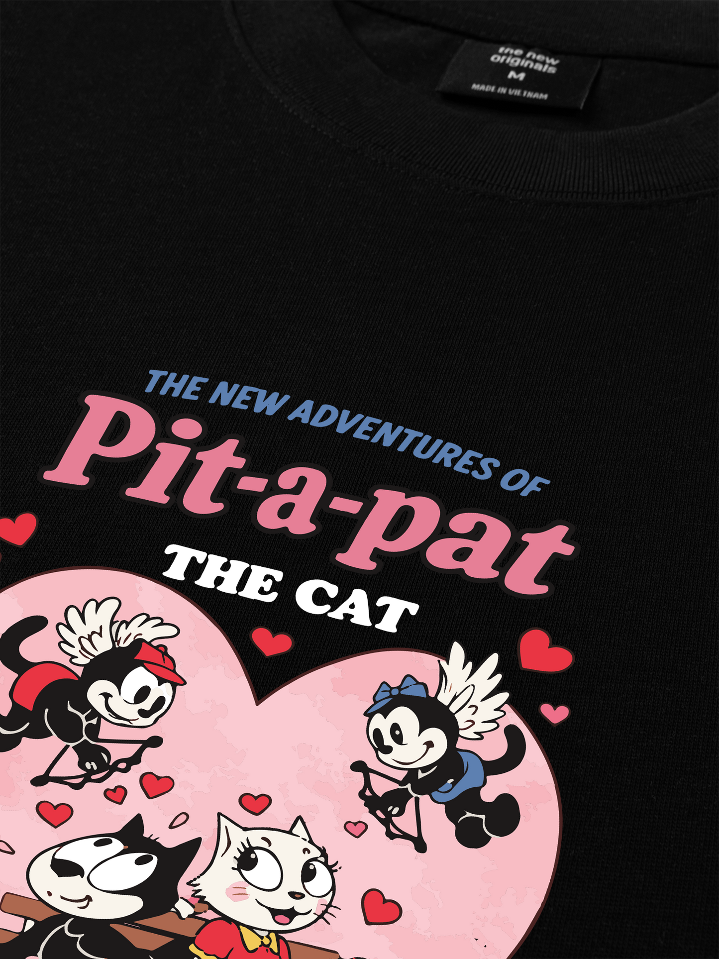 Áo Thun Relaxed Fit Cute Girl Funny Cat Couple